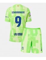 Barcelona Robert Lewandowski #9 Tredjedraktsett Barn 2024-25 Korte ermer (+ bukser)